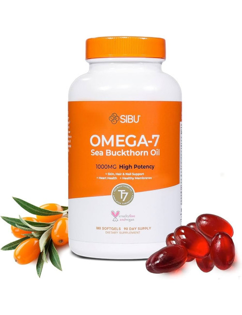 SIBU Omega 7 Soft-Gels – Organic Sea Buckthorn Oil 60 Count